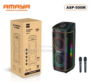Amaya ASP-500M 500W Party Box Bluetooth Speaker with 2 Mics