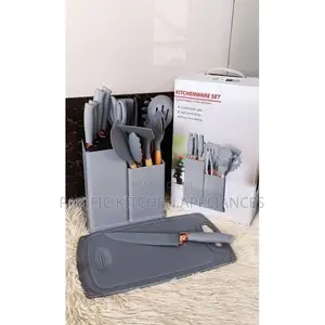 Seti ya Vifaa vya Jikoni vya Silicone na Mbao
