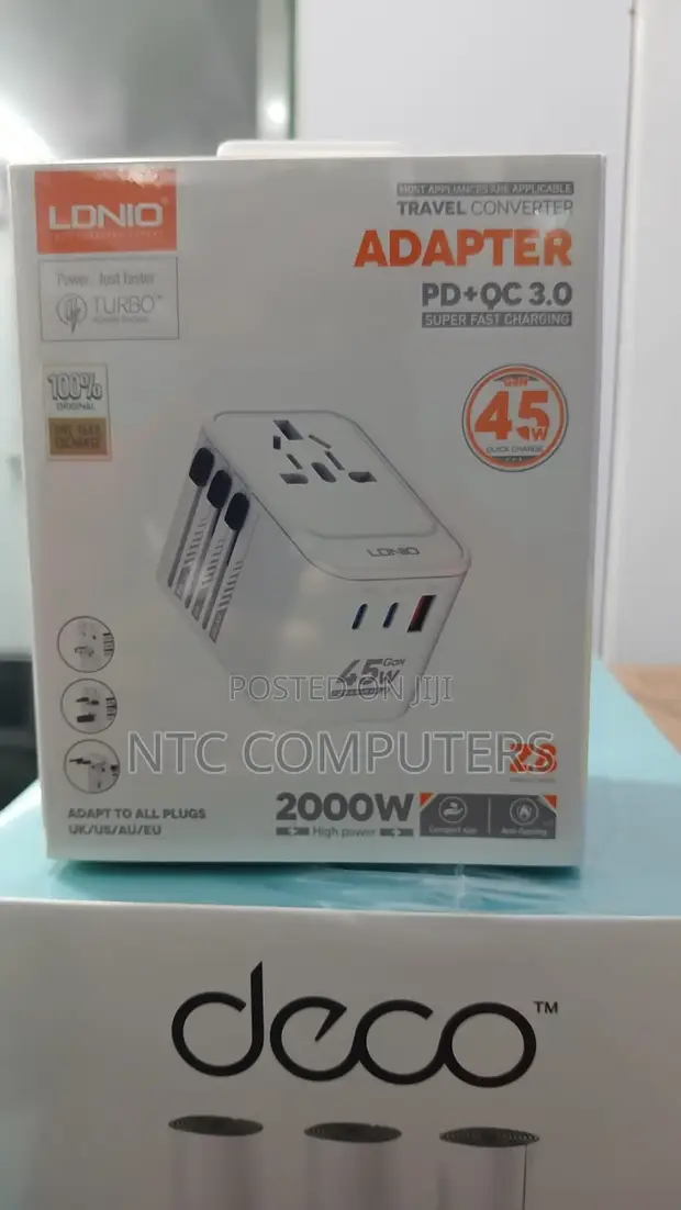 LDNIO Z8 45W GaN Travel Adapter with 3 USB Ports - 1