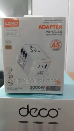 LDNIO Z8 45W GaN Travel Adapter with 3 USB Ports