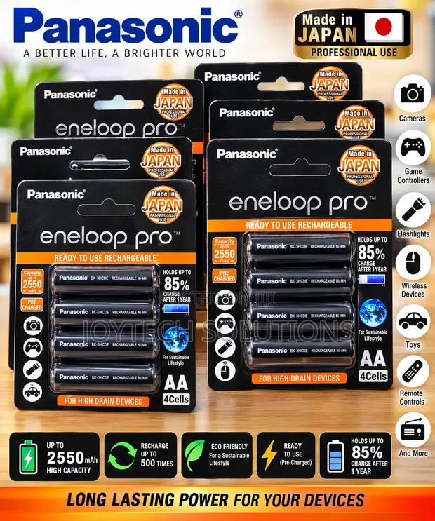 Double AA Premium Rechargeable Batteries - 4PCS - 1