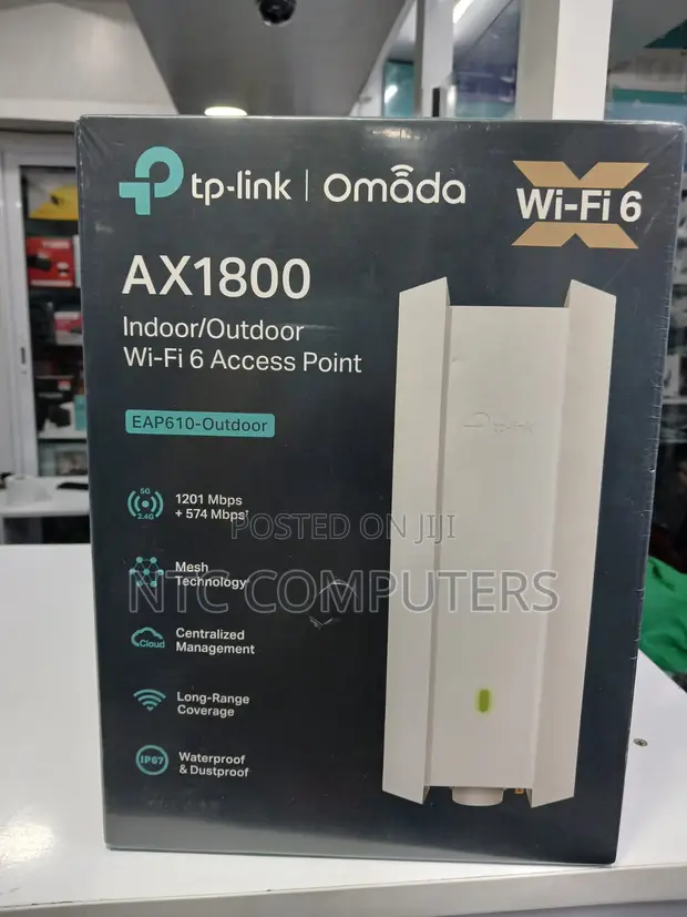 TP-Link EAP610 AX1800 Dual-Band Wi-Fi 6 Indoor/Outdoor Access Point - 1