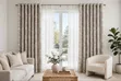Taupe Beige Floral Jacquard Curtains - Brand New - 3