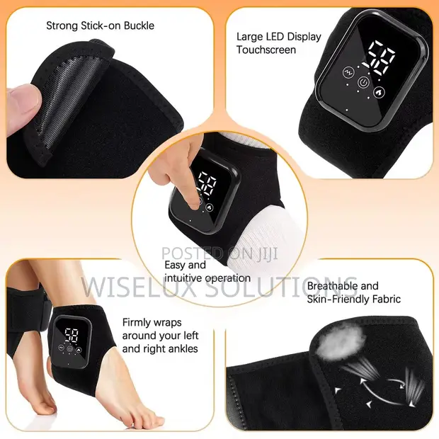 Cordless Heated Ankle Massager - Heat & Vibration - 1