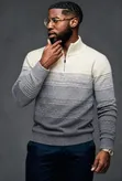 Men's Quarter Zip Sweaters (Sizes L-4XL) - 1
