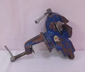 Ex-UK Portable Cast Iron Bench Vise with Swivel Base