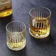 225ml Vertical Stripped Clear Whiskey Glasses (Set of 6) - 1