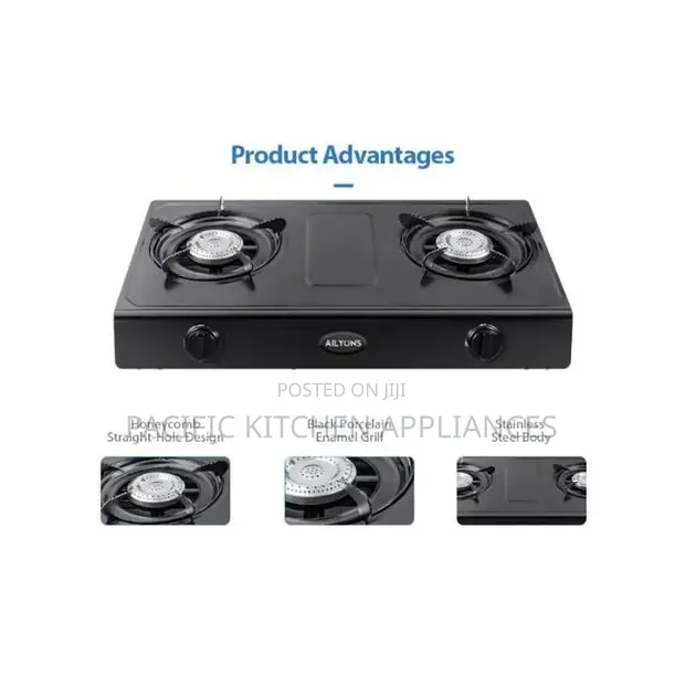 Ailyons GS017-1 Cooker ya Gesi ya Vichemsho Viwili - 1