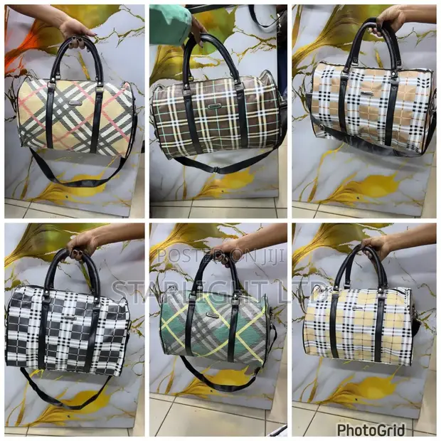 Multicoloured Small Leather Travel Duffle Bag - 1