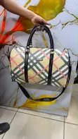 Multicoloured Small Leather Travel Duffle Bag - 2