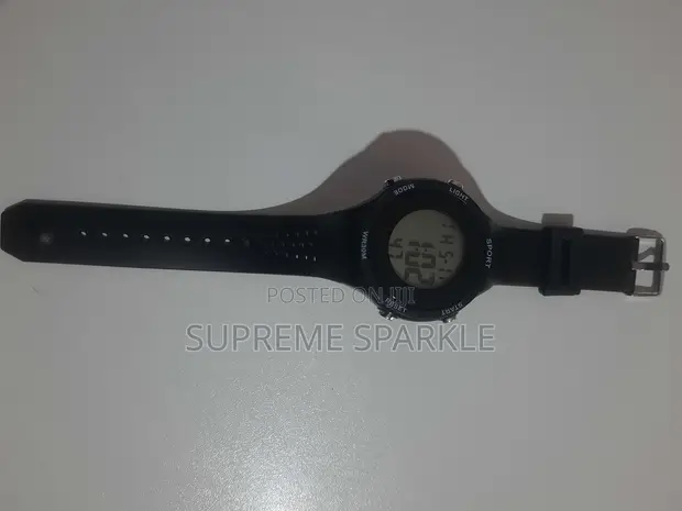 Kids Black Digital Sport Wrist Watch WR30M - 1