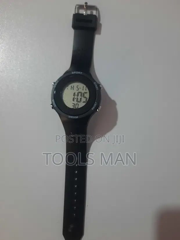 Kids Black Digital Sport Wrist Watch WR30M - 1