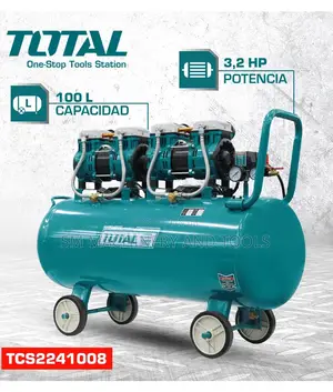 Total TCS Air Compressor 100L, 2x1200W (3.2HP)
