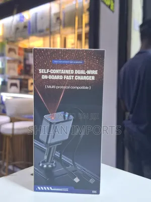 140W Car Fast Charger with Dual Retractable Cables