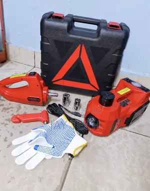 6-in-1 Electric Hydraulic Car Jack Kit with Impact Wrench