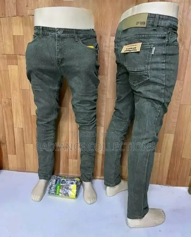 Men's Green Tapered Jeans - 1