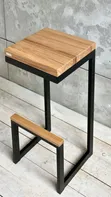 Hotel Counter Stool - Metal Frame, Mahogany Top - 2