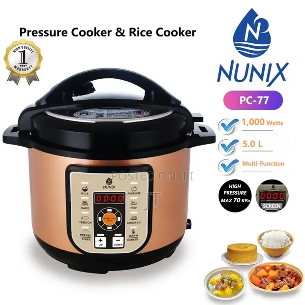 Nunix PC-77 5L Multi-Function Electric Pressure Cooker - 1