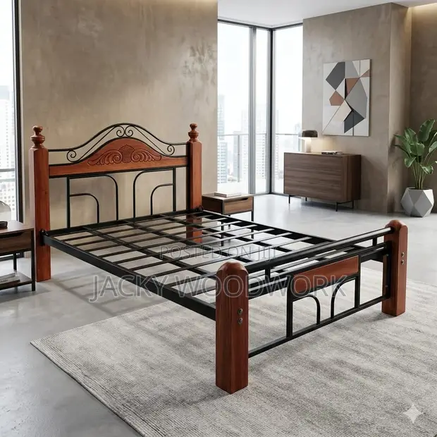 Mixed Industrial Bed Frame - 1