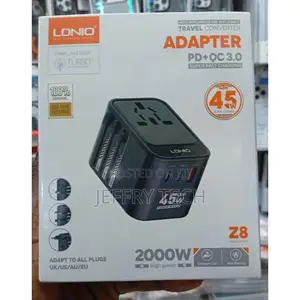 LDNIO Z8 45W GaN Travel Adapter - Universal UK/US/AU/EU Plug