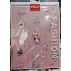 Labubu Shockproof Smart Flip Case for iPad 10th Gen - Pink