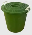 Complast 100L Green Drum Bin with Lockable Lid - 1