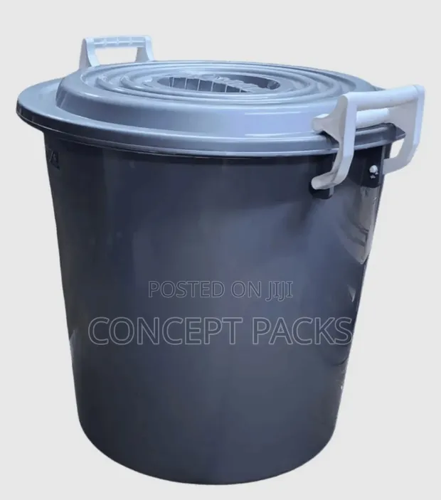 100L Grey Heavy Duty Lockable Bin - 1