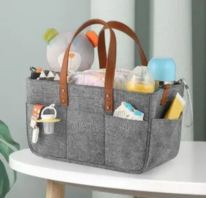 Diaper Caddy/Organizer ya Mtoto na Mifuko ya Kando