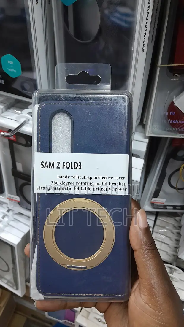Samsung Z Fold 3 Magnetic Shockproof Leather Case - 1