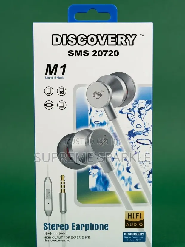 Discovery M1 Earphones Zinazotumia waya 3.5mm Stereo - 1