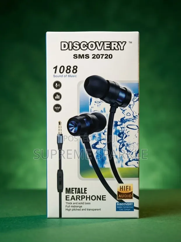 Discovery Earphones Model 1088 Headset ya 3.5mm In-Ear - 1