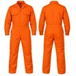 Orange Plain Work Overall - 1