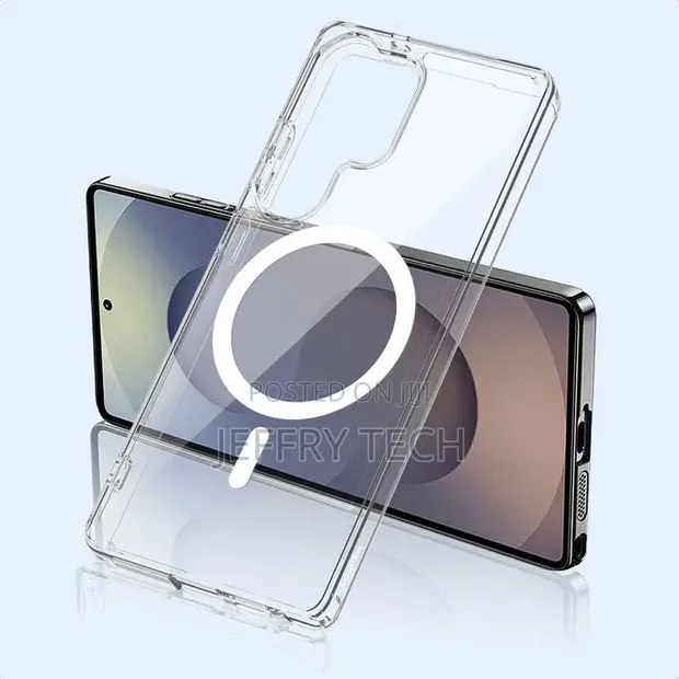 Clear Transparent MagSafe Silicone Case for Samsung Galaxy S24 Ultra - 1