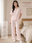 Quality Three Piece Cotton Pajama Set - 3