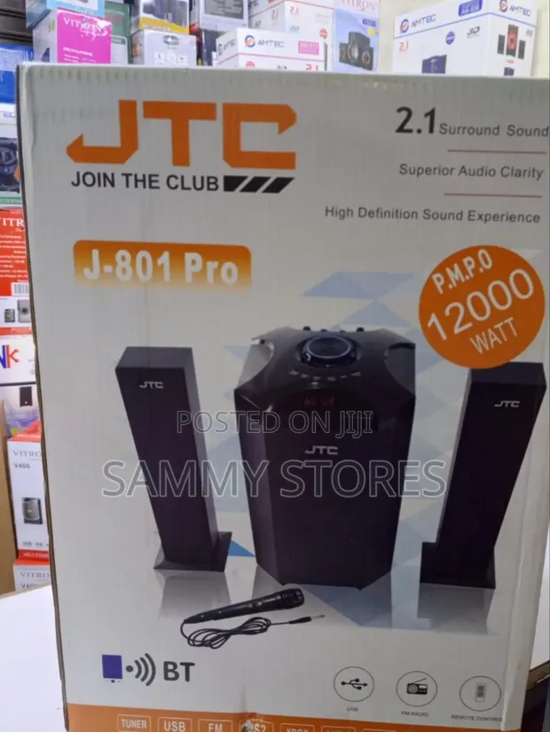 JTC Mtungi 12000W PMPO Bluetooth Woofer System - 1