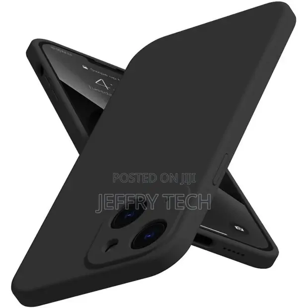 Soft Silicone Case for Apple iPhone 13 - Black - 1