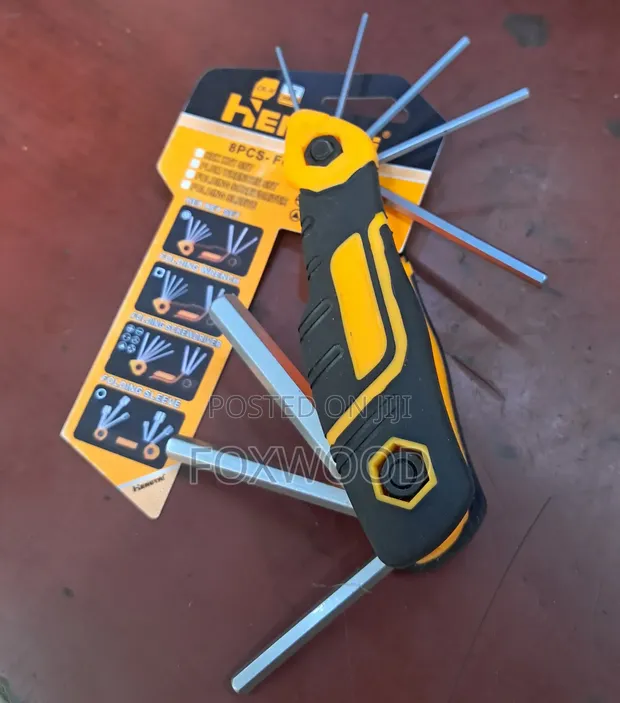 8 Pc Folding Allen Wrench Set - 1