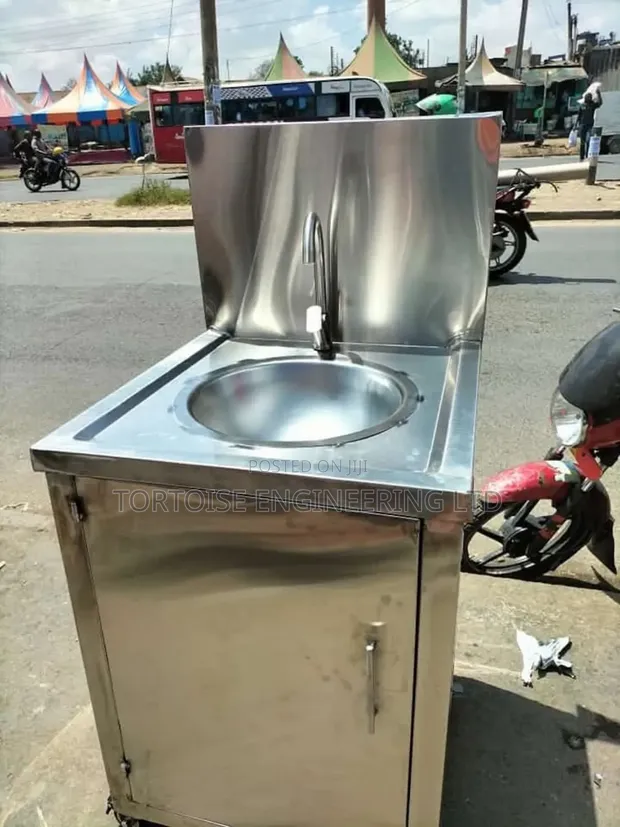 Stainless Steel Hand Washing Station Sink 600x600x900mm - 1