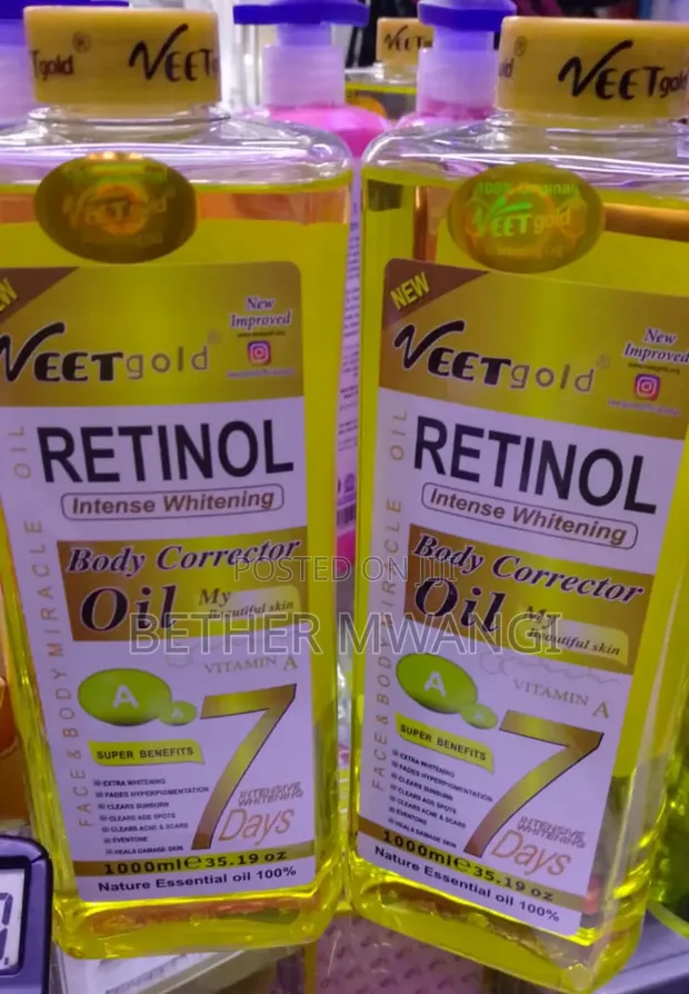 Veet Gold Retinol Intense Whitening Body Corrector Oil - 1