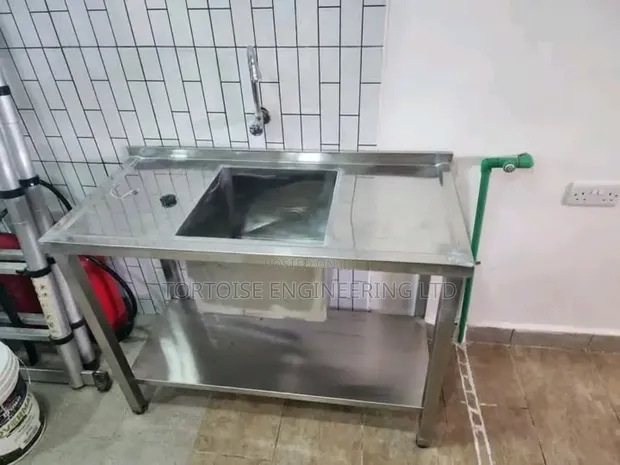 Stainless Steel Commercial Single Sink 1200x550mm - 1