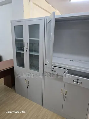 Boss Office Products Reception Storage Cabinet with Adjustable Shelves