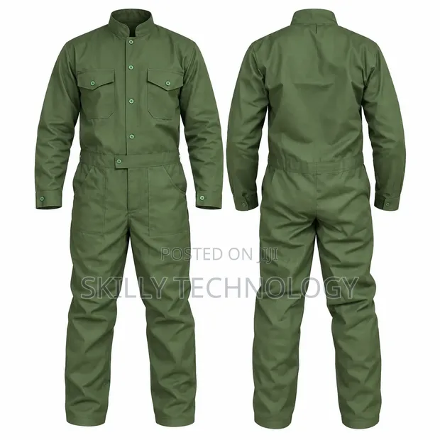 Plain Jungle Green Overall - 1