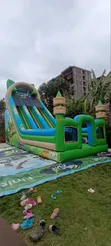 Large Inflatable Bouncing Castle with Slide - For Sale/Hire - 1