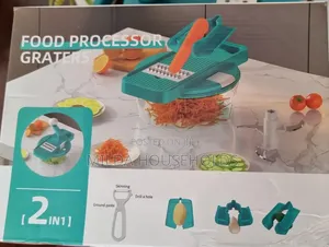 2-in-1 Manual Food Processor, Chopper & Grater with Peeler