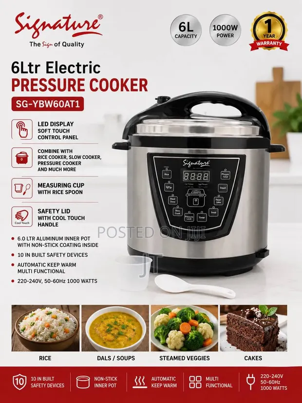 Signature 6 Litres Electric Pressure Cooker - 1
