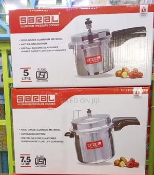 Saral Aluminum Pressure Cooker with Extra Lid (3L-12L)