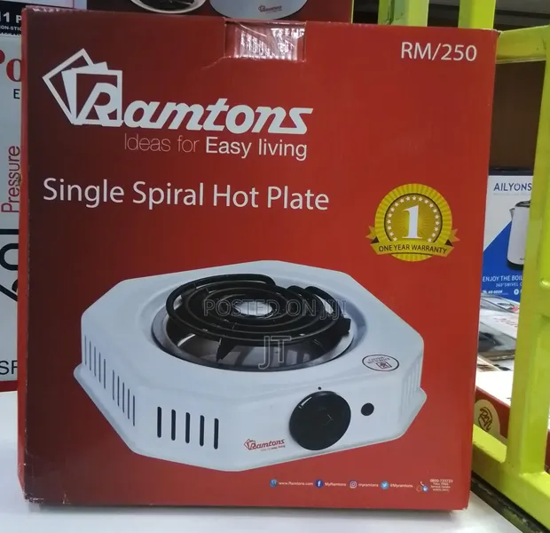 Ramtons RM/250 Single Spiral Hot Plate - 1