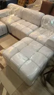Cream White 5-Seater Corner Bubble Couch - 2