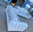 6 Seater Light Grey Sofa Set - 1