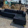 7 Seater Black Sectional Sofa - 2